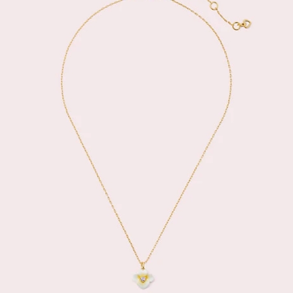 NEW Kate Spade Precious Pansy Pendant Necklace - Picture 2 of 7